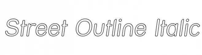 Street Outline Italic  Fuentes Gratis Descargar