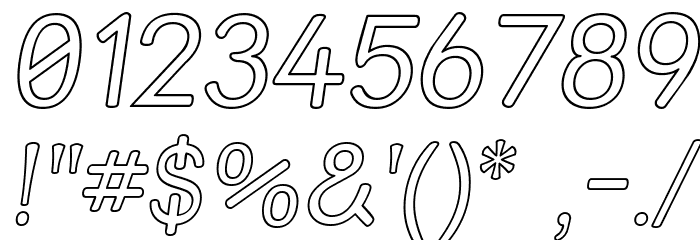 Street Outline Italic Font OTHER CHARS
