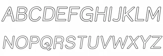 Street Outline Italic Fonte MAIÚSCULAS