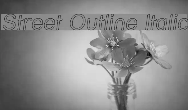Street Outline Italic Font examples