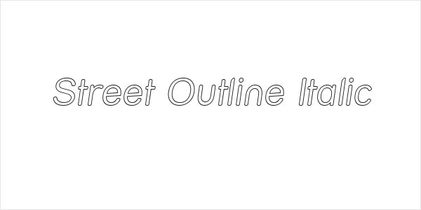 Street Outline Italic Logo