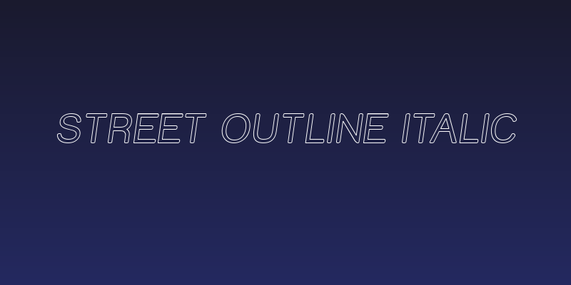 Street Outline Italic Social Header