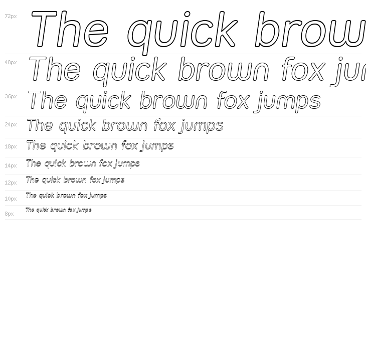 Street Outline Italic Waterfall