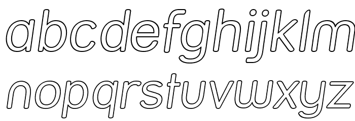 Street Outline Italic Font LOWERCASE