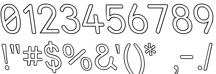 Street Outline - Rev Font OTHER CHARS