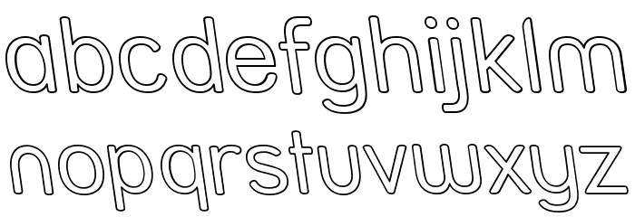 Street Outline - Rev Font LOWERCASE