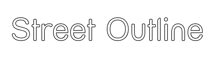 Street Outline Font