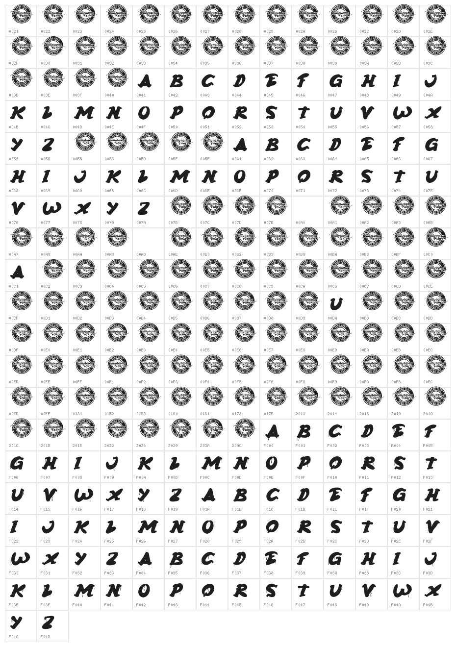 Street Paint Demo Character Map