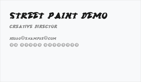 Street Paint Demo Business Card