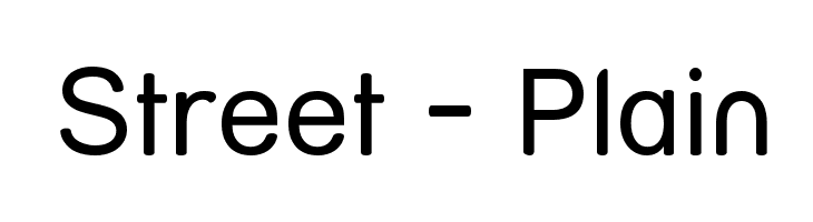 Street - Plain Font