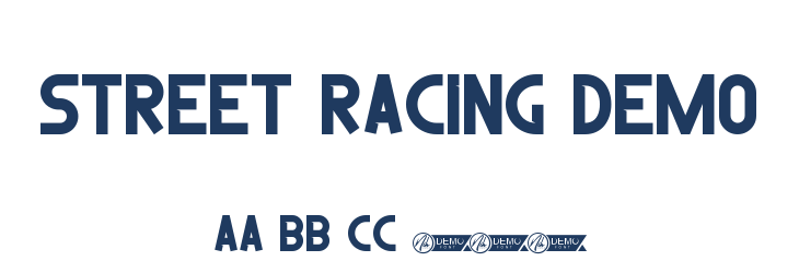 Street Racing Demo Font Preview