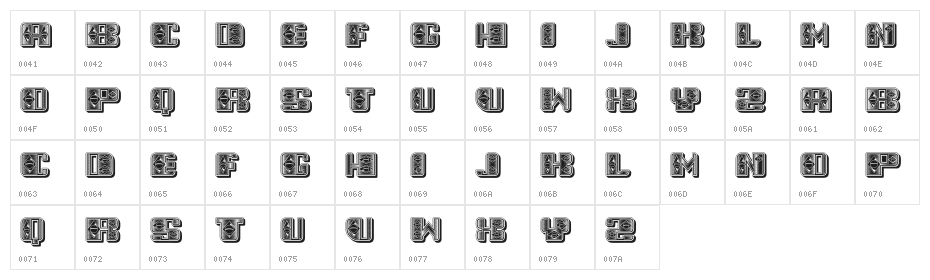 Street Regular Character Map