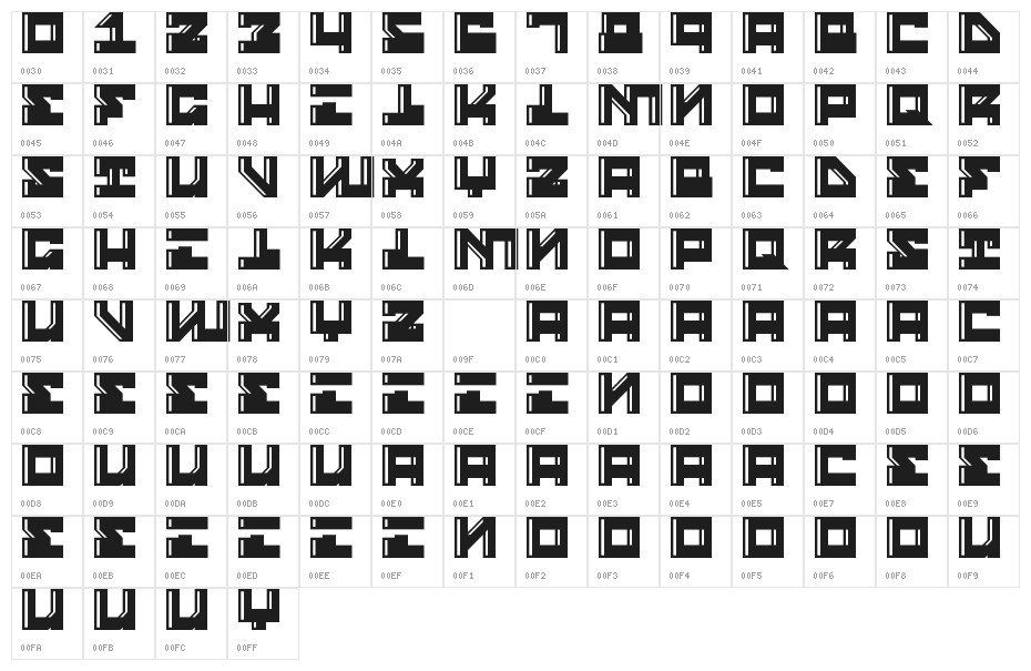 Street Robot Inline Regular Character Map