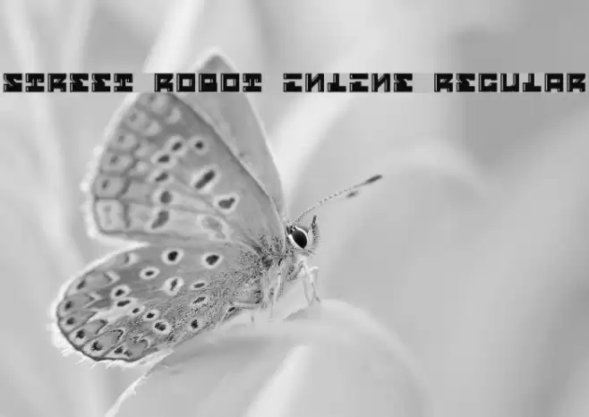 Street Robot Inline Regular Font examples