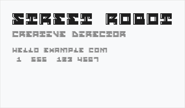 Street Robot Inline Regular Business Card