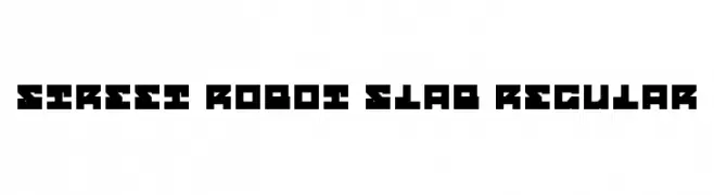 Street Robot Slab Regular  Frei Schriftart Herunterladen