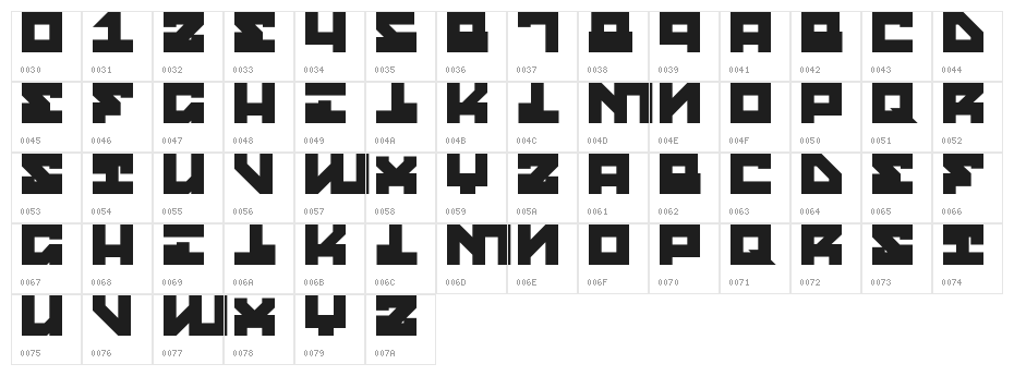 Street Robot Slab Regular Character Map