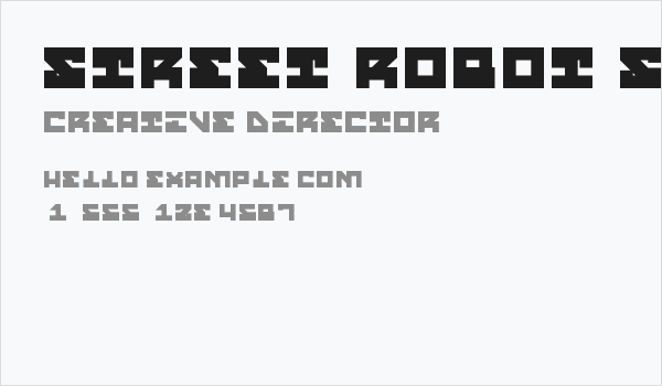 Street Robot Slab Regular Business Card