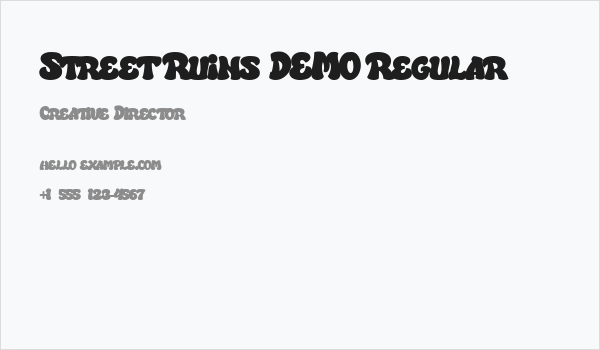 Street Ruins DEMO Regular Business Card