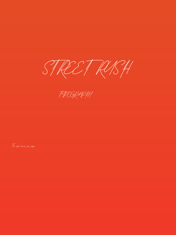 Street Rush Poster