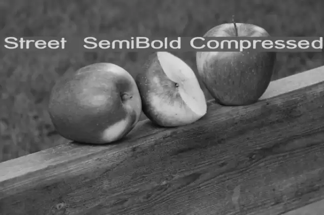 Street SemiBold Compressed Шрифта examples