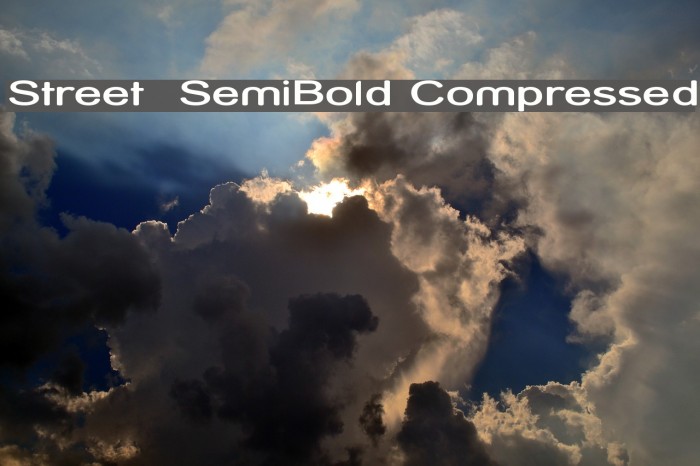 Street SemiBold Compressed Font examples