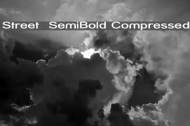 Street SemiBold Compressed Шрифта examples