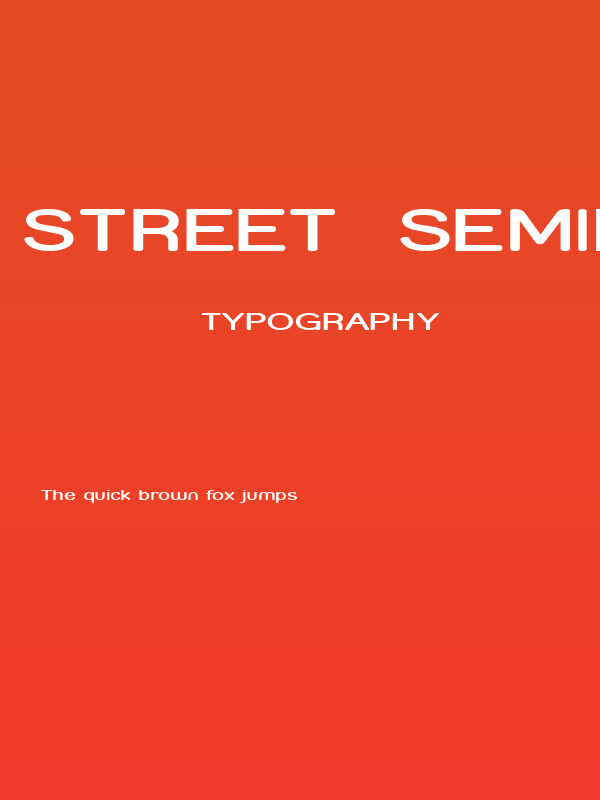 Street  SemiBold Compressed Poster