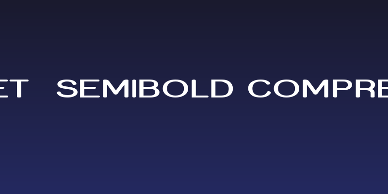 Street  SemiBold Compressed Social Header