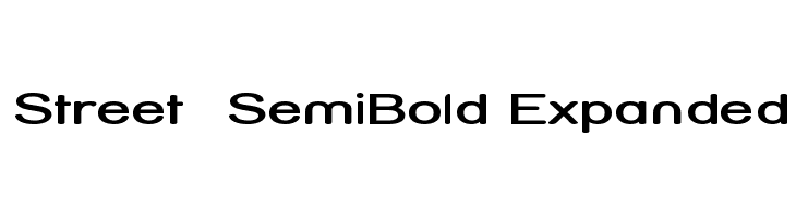 Street SemiBold Expanded Font