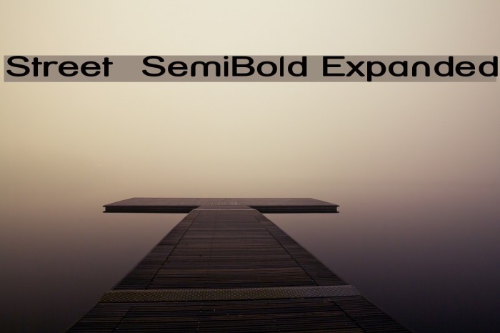 Street SemiBold Expanded Font examples
