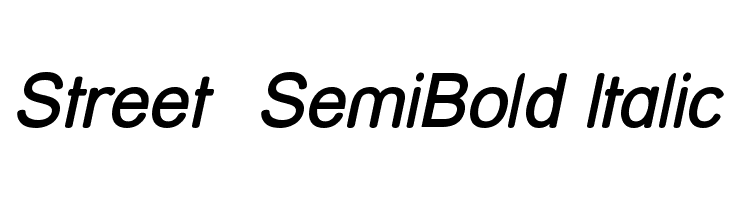 Street SemiBold Italic Font