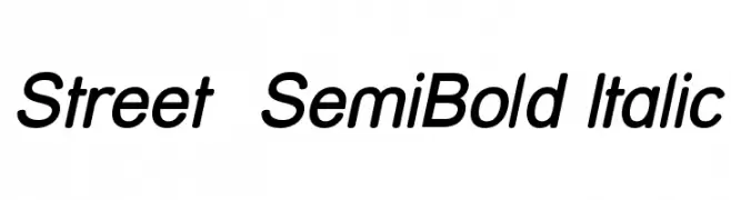 Street  SemiBold Italic  baixar fontes gratis