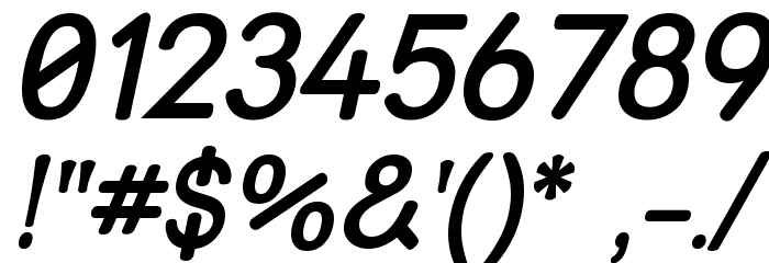 Street SemiBold Italic Font OTHER CHARS
