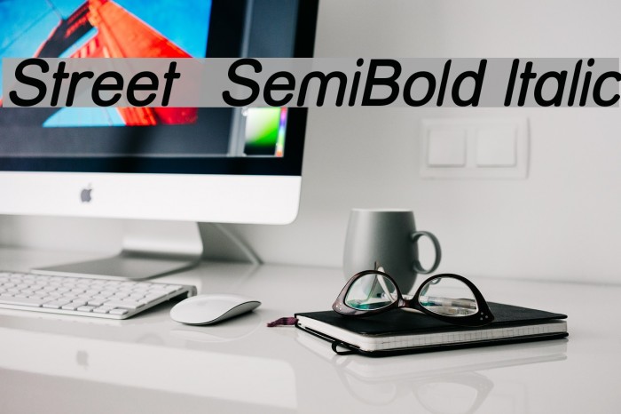 Street SemiBold Italic Font examples