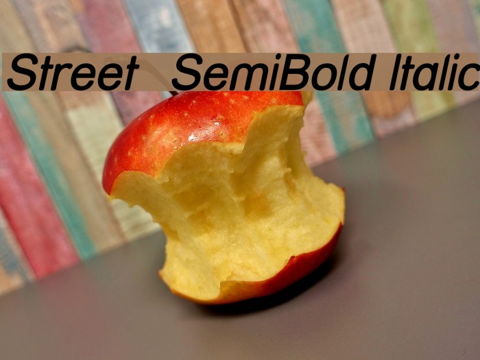 Street SemiBold Italic Font examples