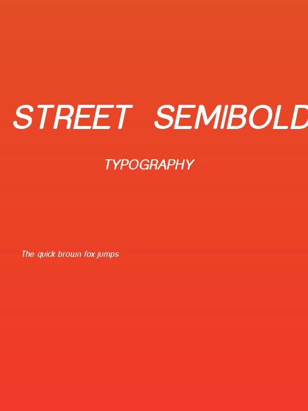 Street  SemiBold Italic Poster