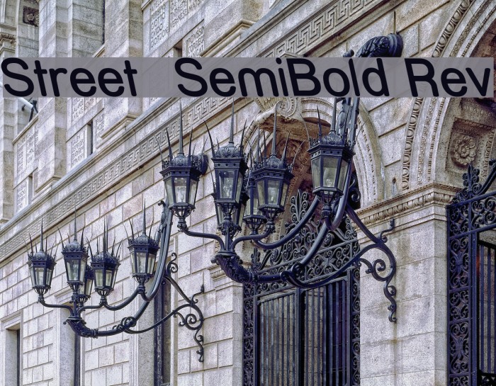 Street SemiBold Rev Font examples
