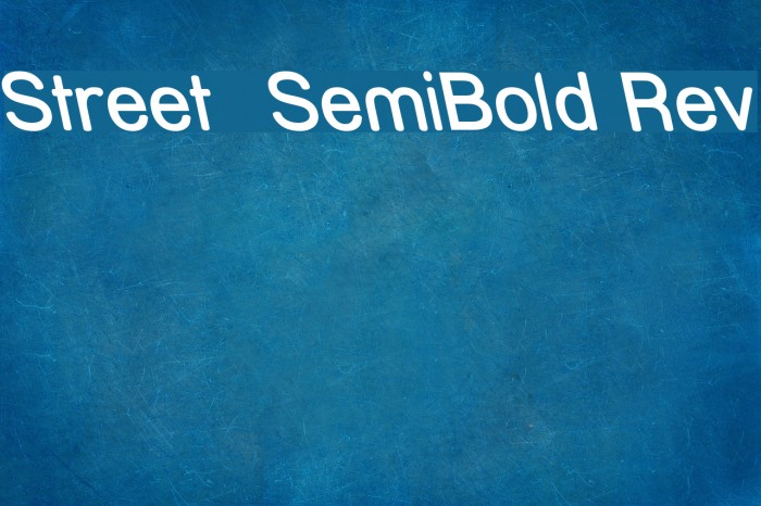 Street SemiBold Rev Font examples