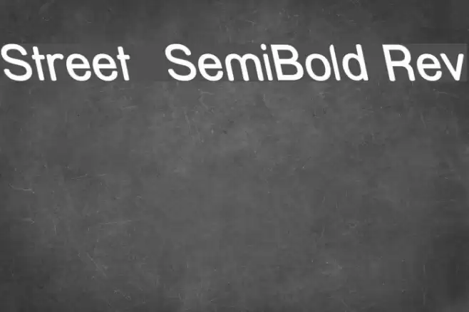 Street  SemiBold Rev Font examples