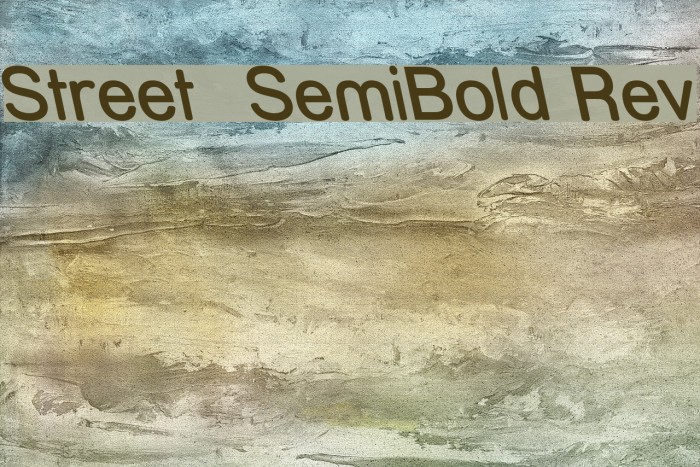 Street SemiBold Rev Font examples