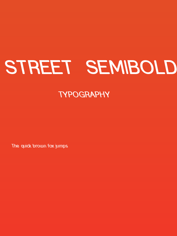 Street  SemiBold Rev Poster