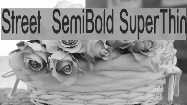 Street  SemiBold SuperThin Font examples