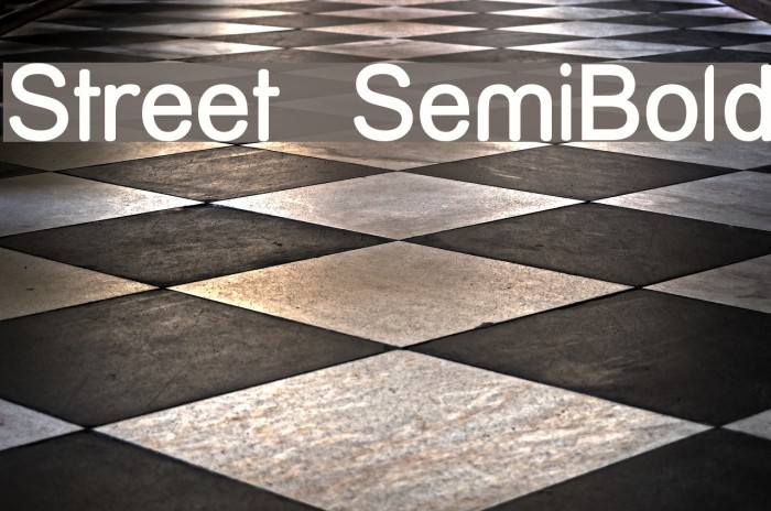 Street SemiBold Schriftart examples