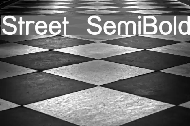 Street  SemiBold Schriftart examples