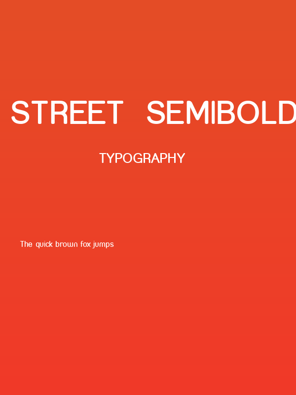 Street  SemiBold Poster