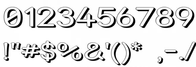Street Shadow - Expanded Font OTHER CHARS