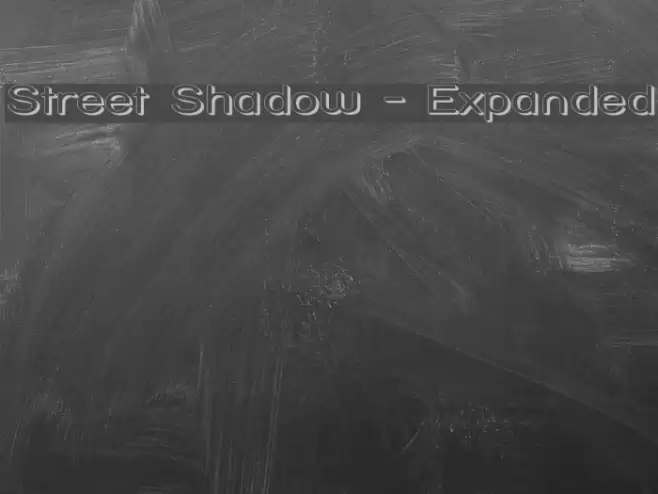 Street Shadow - Expanded Font examples