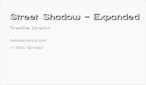 Street Shadow - Expanded Business Card