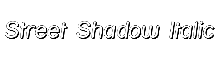 Street Shadow Italic Font